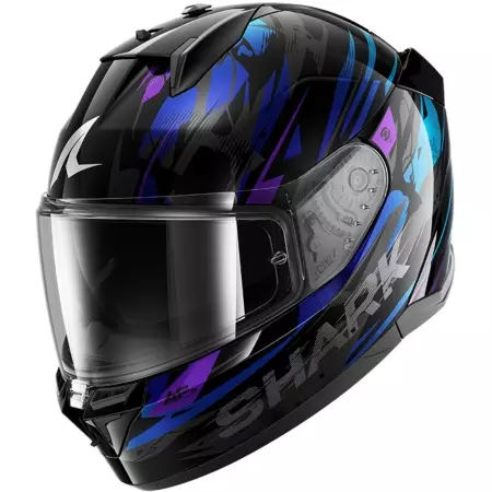 Casque Shark D-Skwal 3 Inkrider Noir Cameleon Anthracite - Casque Intégral SHARK