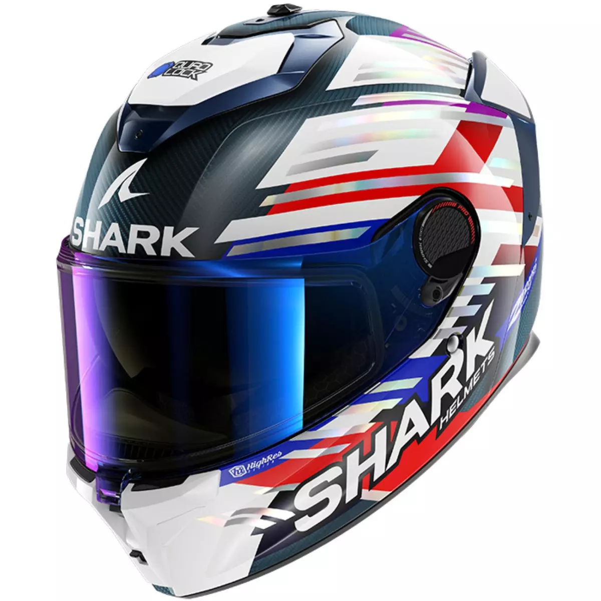 Casque Shark Spartan GT Pro Carbon Replica Zarco GP de France 2026 Carbone Chrome Rouge