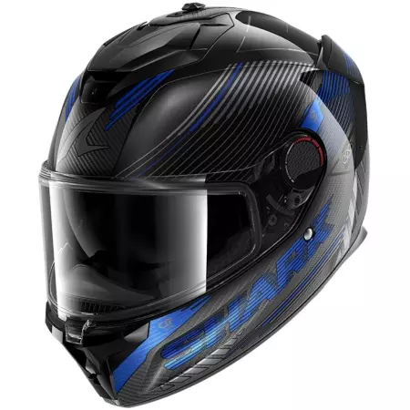 Casque Shark Spartan GT Pro Carbon Axium Carbone Anthracite Bleu - Casque Intégral SHARK