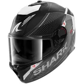 Casque Shark Spartan GT Pro Carbon Axium Carbone Anthracite Blanc