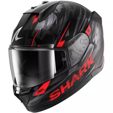 Casque Shark D-Skwal 3 Inkrider Noir Anthracite Rouge - Casque Intégral SHARK