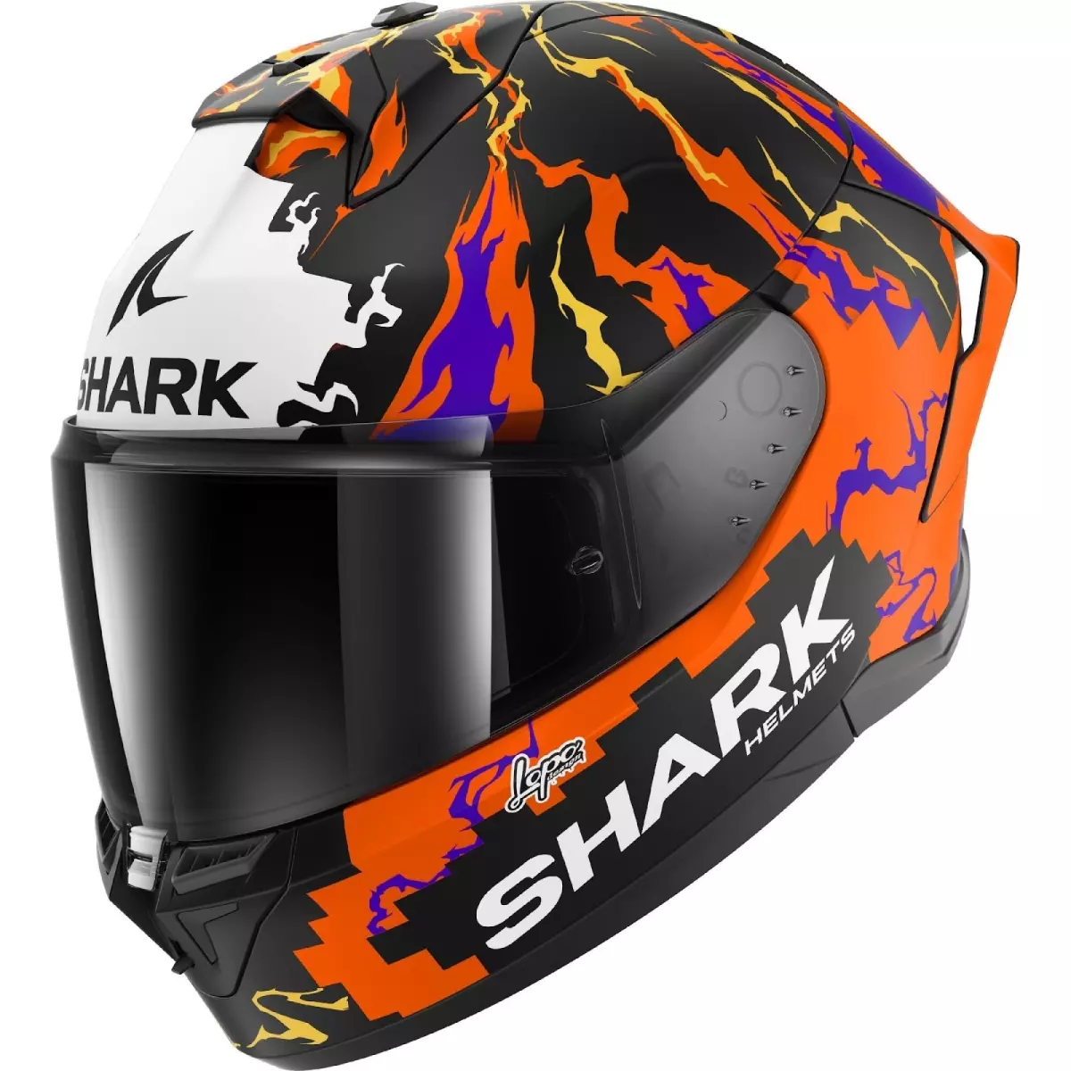 Casque Shark Skwal Cup Replica Bertelle Noir Rouge Jaune