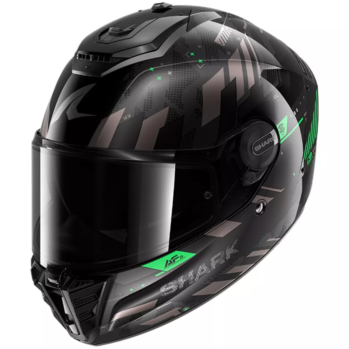 Casque Shark Spartan RS Skilful Noir Anthracite Vert