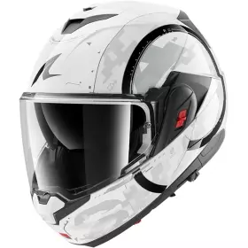 Casque Shark OXO Gang Blanc Anthracite Argent