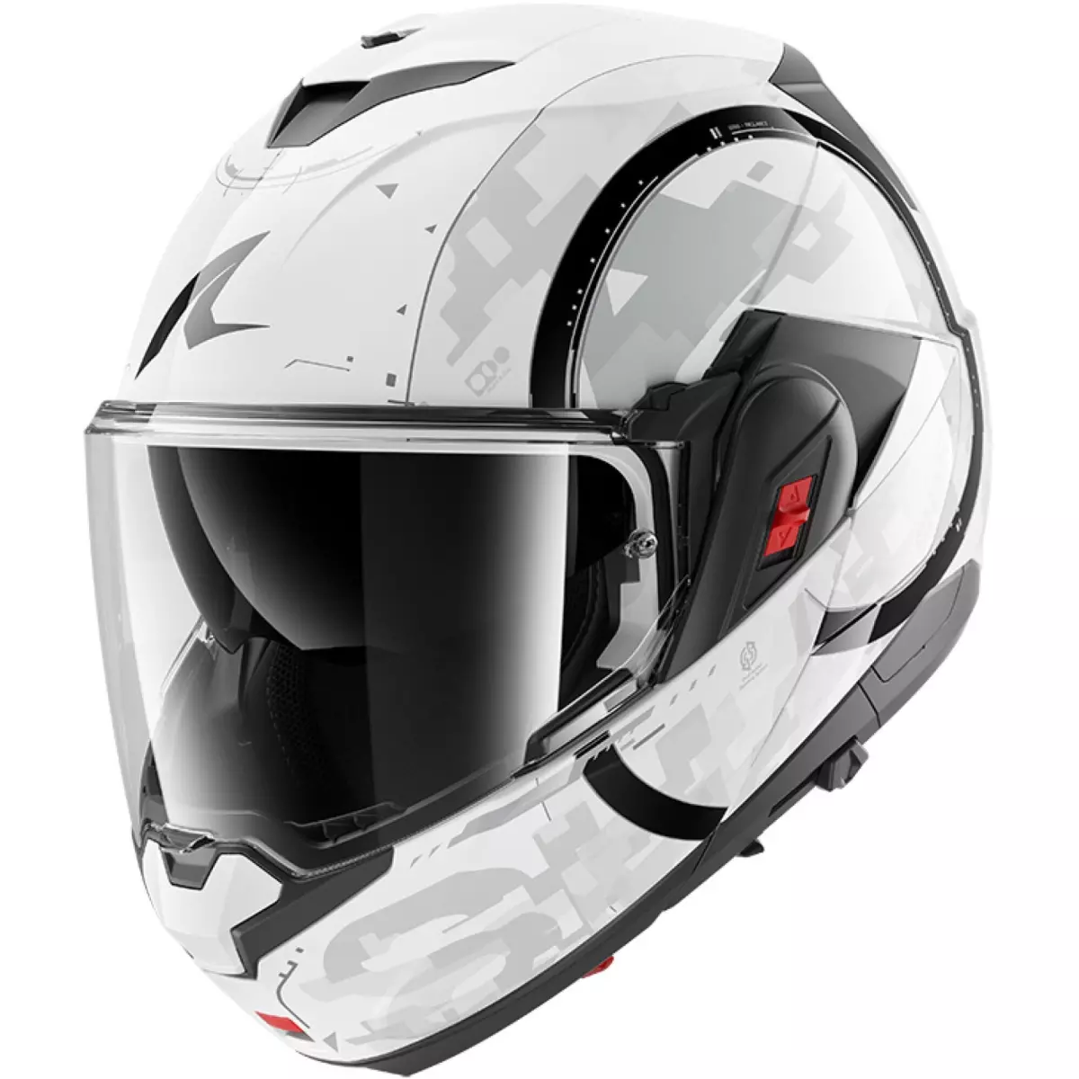 Casque Shark OXO Gang Blanc Anthracite Argent