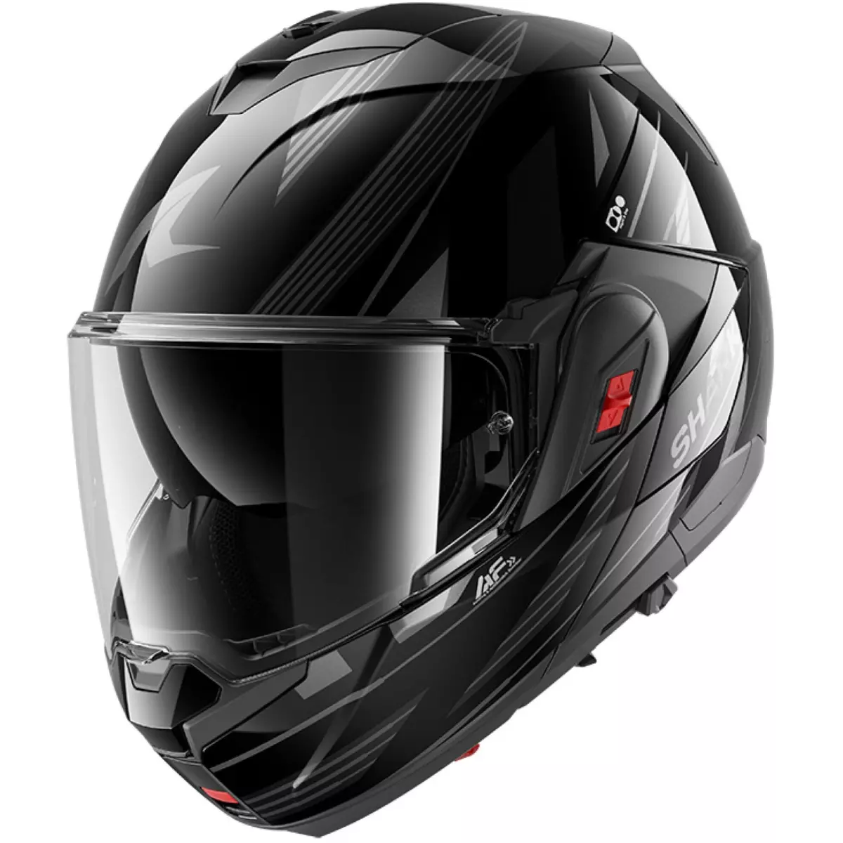 Casque Shark OXO Dashed Noir Anthracite Argent