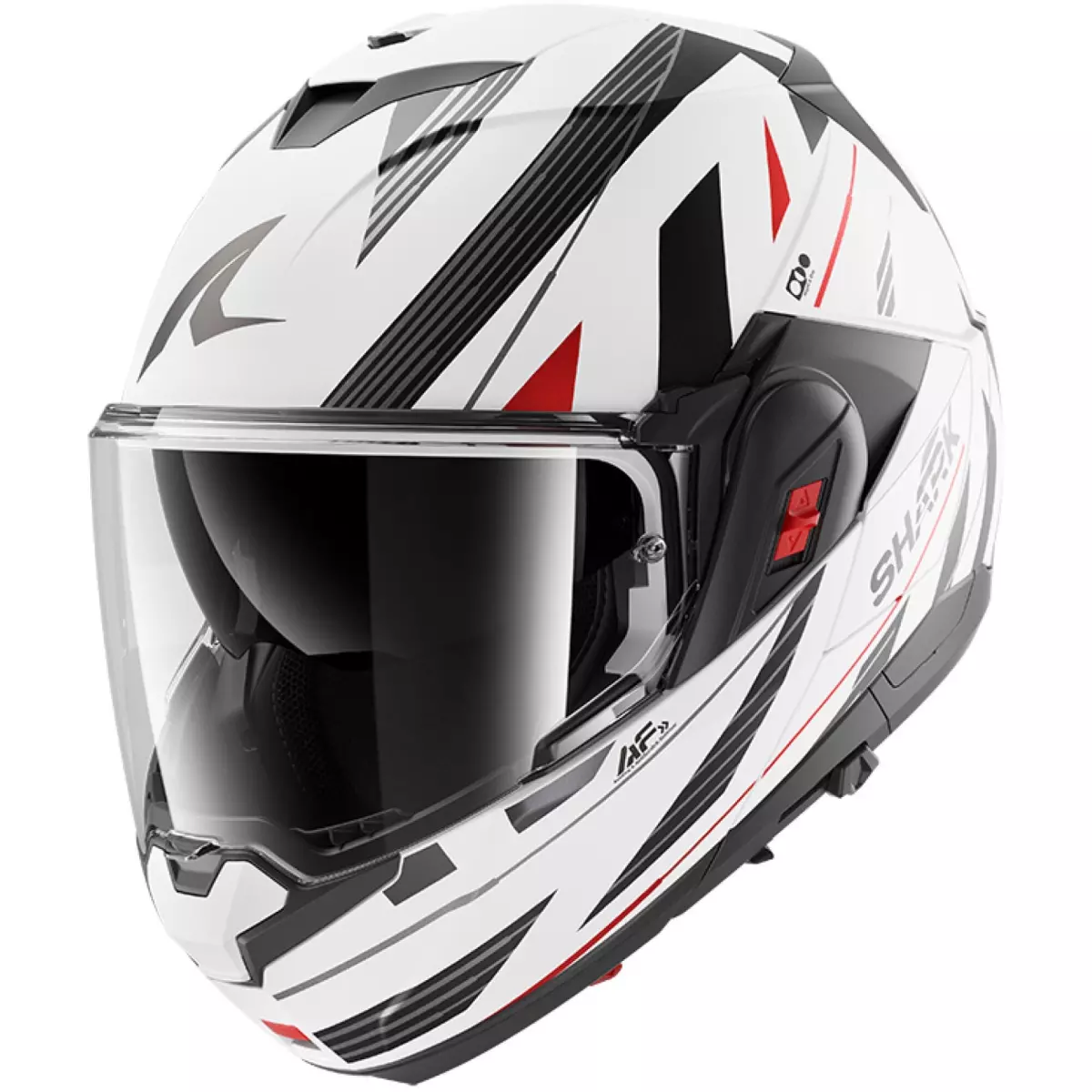 Casque Shark OXO Dashed Blanc Anthracite Rouge