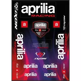 Sticker Plastique Ixon STI1 APRILIA 26 Noir Violet Rouge Fluo