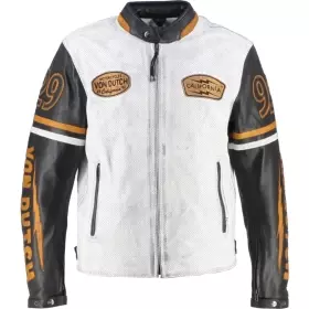 Blouson Helstons X Von Dutch California Air Blanc Noir Or
