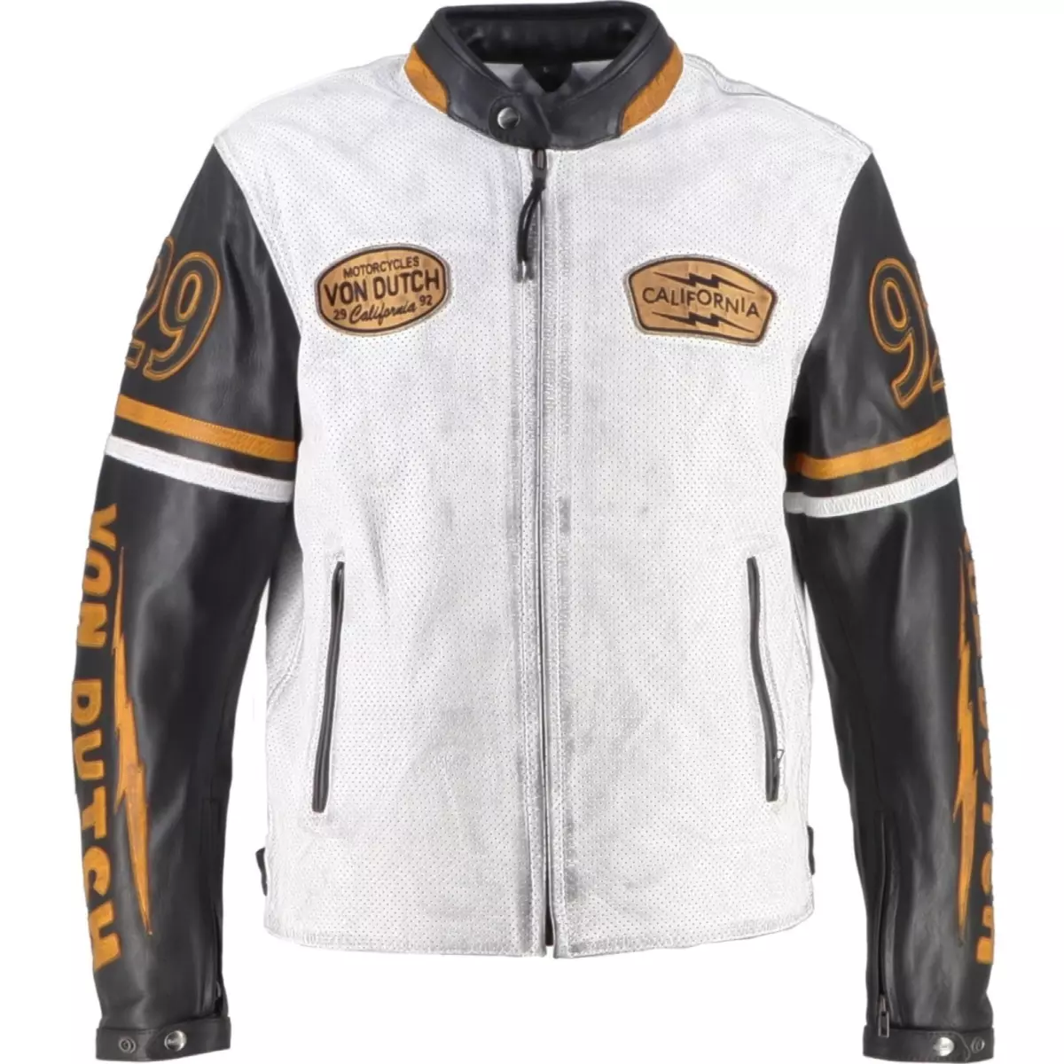 Blouson Helstons X Von Dutch California Air Blanc Noir Or
