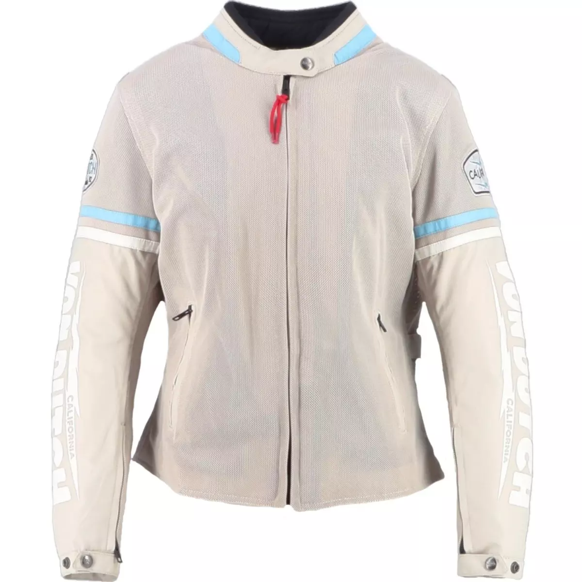 Blouson Femme Helstons X Von Dutch California Air Argent Bleu Ciel Blanc