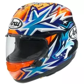 Casque Arai RX-7V Evo Okamoto Compass Replica Bleu Blanc Orange