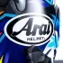 Casque Arai RX-7V Evo Okamoto Compass Replica Bleu Blanc Orange