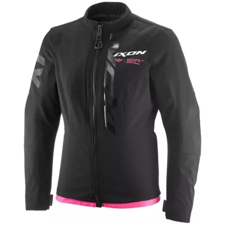 Blouson Femme Ixon Combat Lady Noir Blanc Rose Vif – Blousons et Vestes Moto Femme IXON