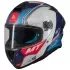 Casque MT Helmets Targo S Ivan Ortola 2024 A7 Bleu Blanc Rouge Brillant
