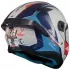 Casque MT Helmets Targo S Ivan Ortola 2024 A7 Bleu Blanc Rouge Brillant
