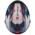 Casque MT Helmets Targo S Ivan Ortola 2024 A7 Bleu Blanc Rouge Brillant