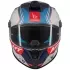 Casque MT Helmets Targo S Ivan Ortola 2024 A7 Bleu Blanc Rouge Brillant