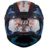 Casque MT Helmets Targo S Ivan Ortola 2024 A7 Bleu Blanc Rouge Brillant