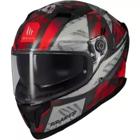 Casque MT Helmets Braker SV Fury C5 Noir Gris Rouge Brillant