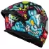 Casque MT Helmets Braker SV Crazy Teddy B7 Bleu Violet Vert Brillant