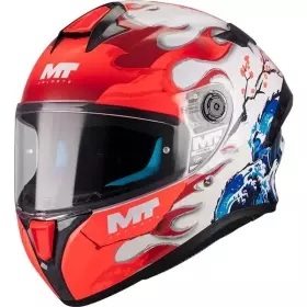 Casque MT Helmets Targo S Yamanaka 2025 A5 Rouge Blanc Bleu