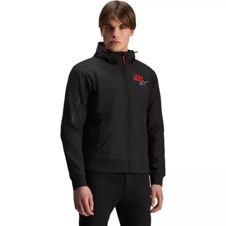 Sweat Zippé Alpinestars MM93 Radium Tech Noir Rouge Vif -- Blouson Moto ALPINESTARS