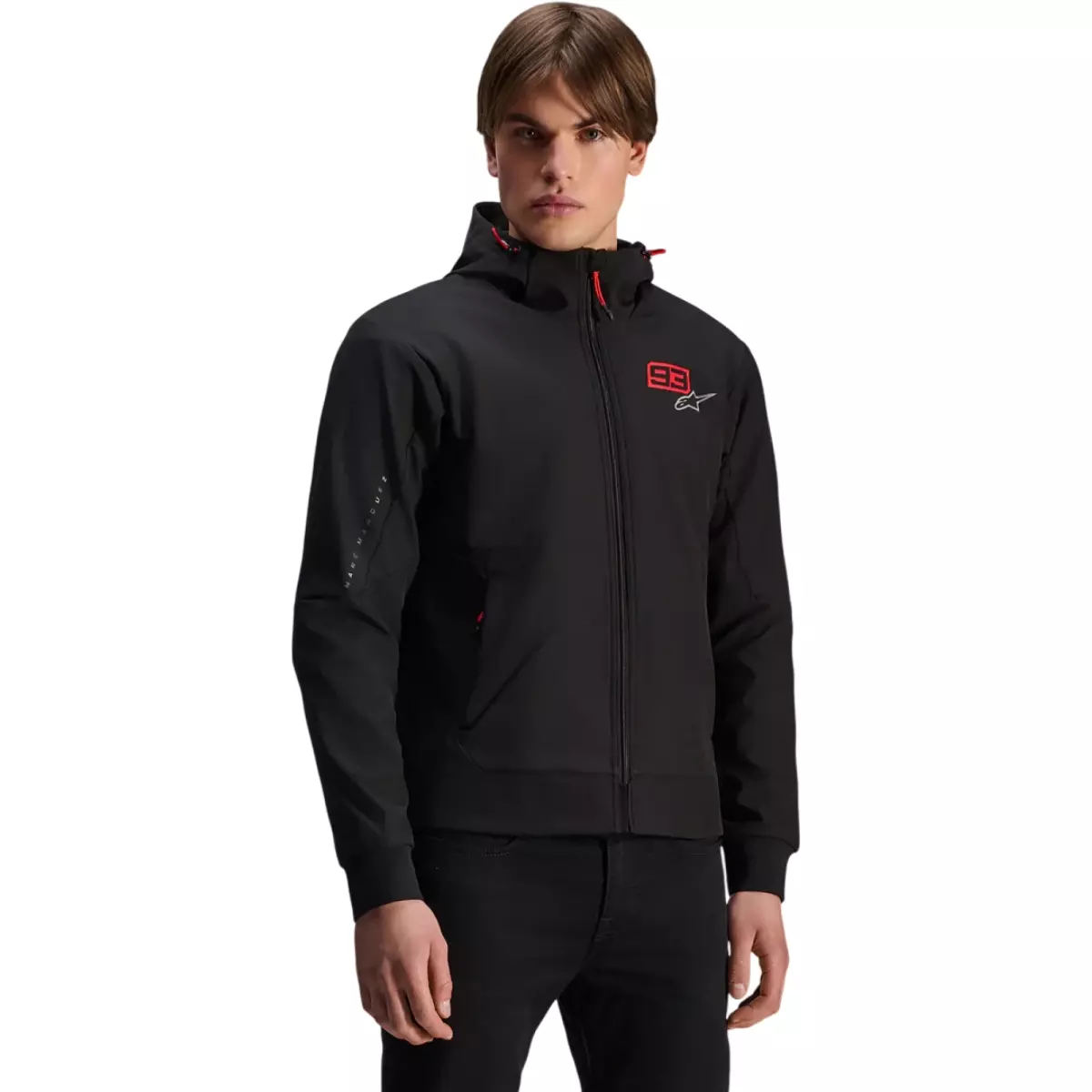 Sweat Zippé Alpinestars MM93 Radium Tech Noir Rouge Vif
