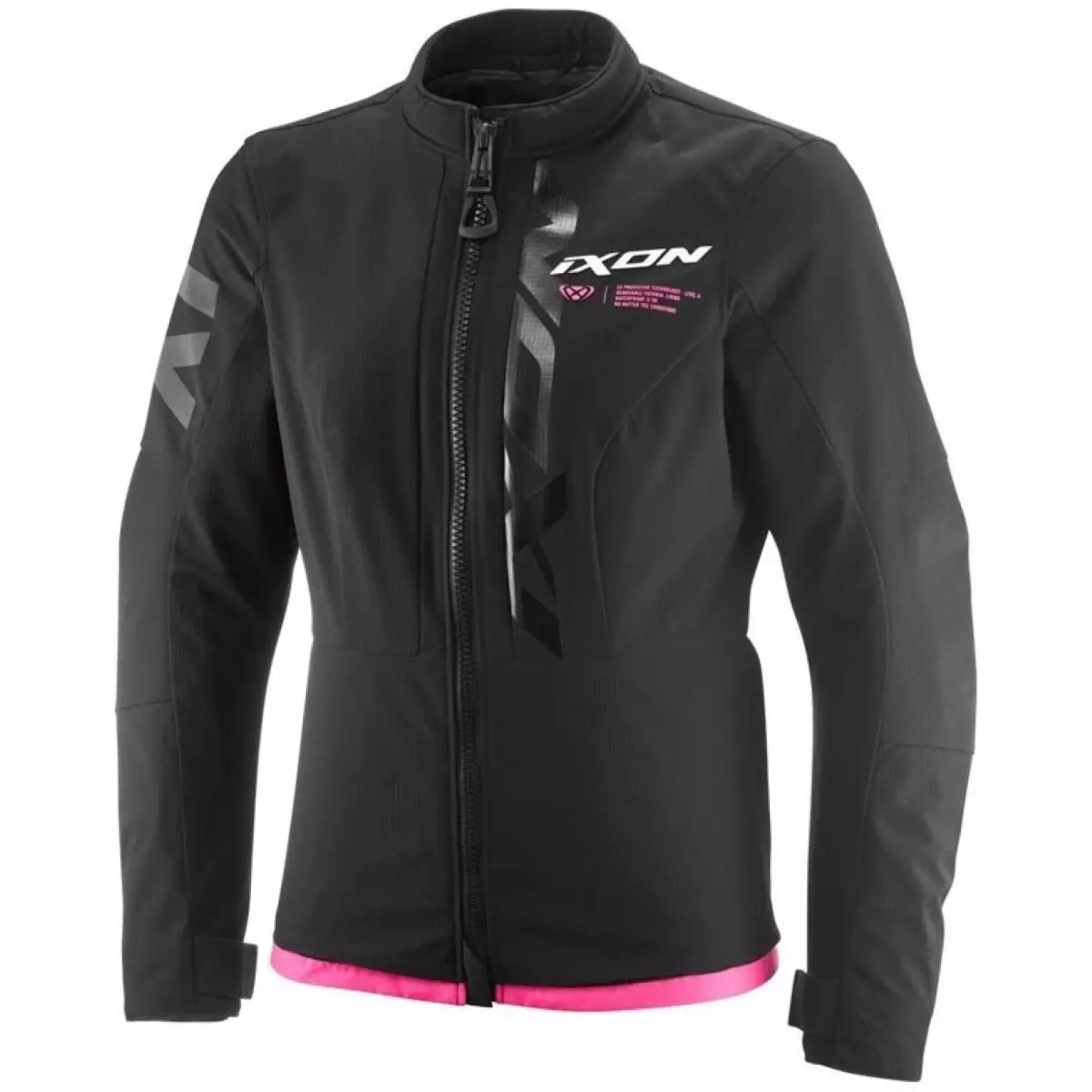 Blouson Femme Ixon Combat Lady Noir Blanc Rose Vif