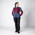 Veste Femme IXS Tourster STX 1.0 Laminated Grande Taille Bordeaux Bleu Clair