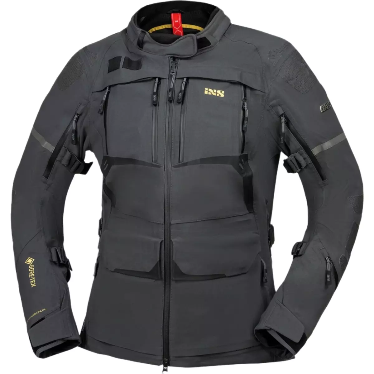 Veste Femme IXS Tourster GTX 1.0 Laminated Grande Taille Gris Foncé