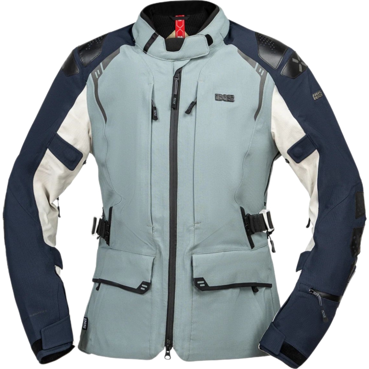 Veste Femme IXS Tourster STX 2.0 Laminated Grande Taille Bleu Foncé Bleu Gris