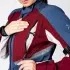 Veste Femme IXS Tourster STX 1.0 Laminated Grande Taille Bordeaux Bleu Clair