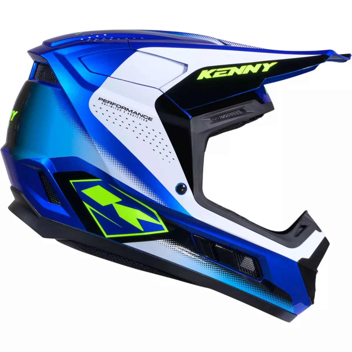 Casque Cross Enfant Kenny MX27 Performance Graphic Racing Bleu