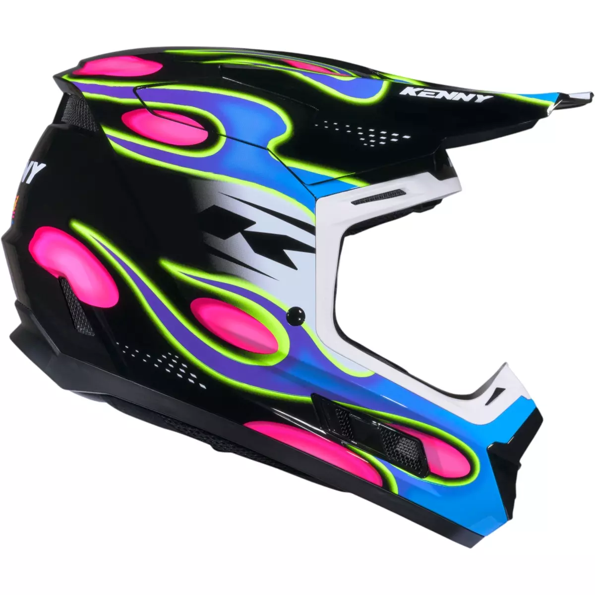 Casque Cross Kenny MX27 Performance Graphic + Socal Noir Bleu Rose