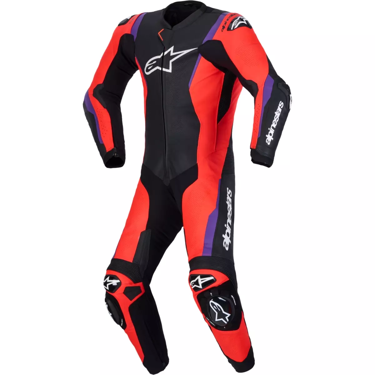Combinaison Alpinestars Missile V3 Noir Rouge Fluo Violet