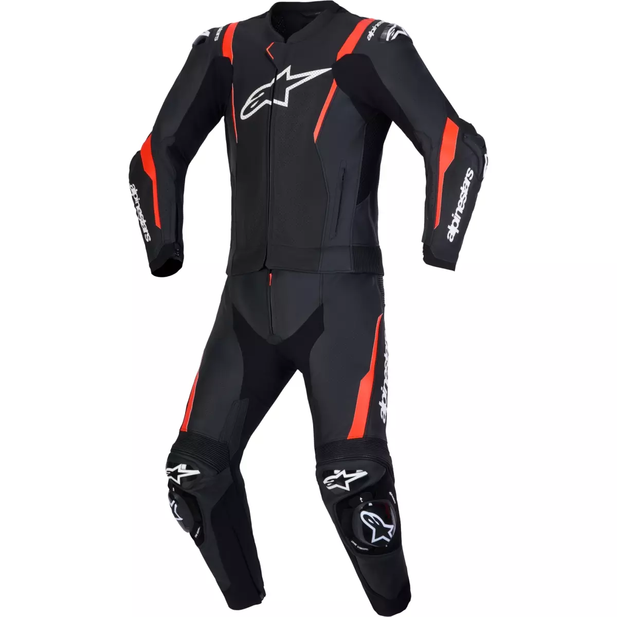 Combinaison 2 Pièces Alpinestars Missile V3 Noir Rouge Fluo