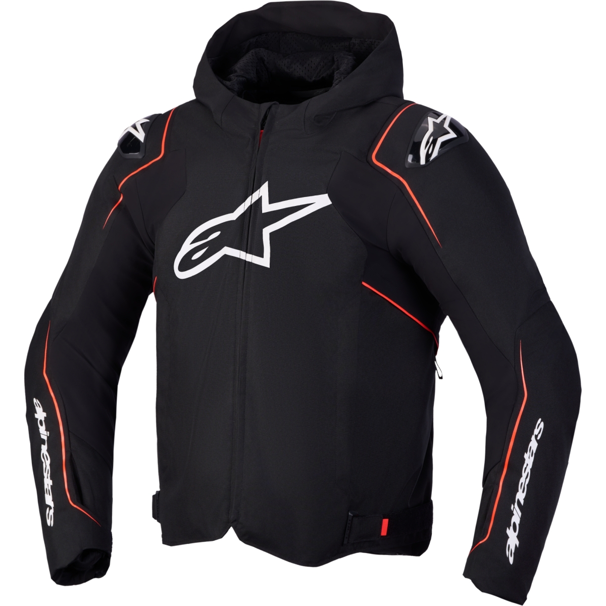 Blouson Alpinestars Zaca V2 Waterproof Noir Rouge Fluo