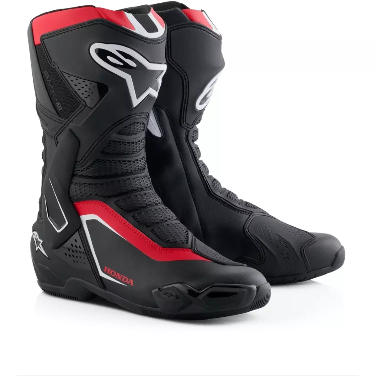 Bottes Alpinestars Honda SMX-6 V3 Noir Rouge Vif Blanc