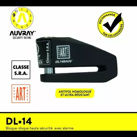 Bloque Disque Auvray DL 14 Inox Noir SRA - Bloque Disque AUVRAY