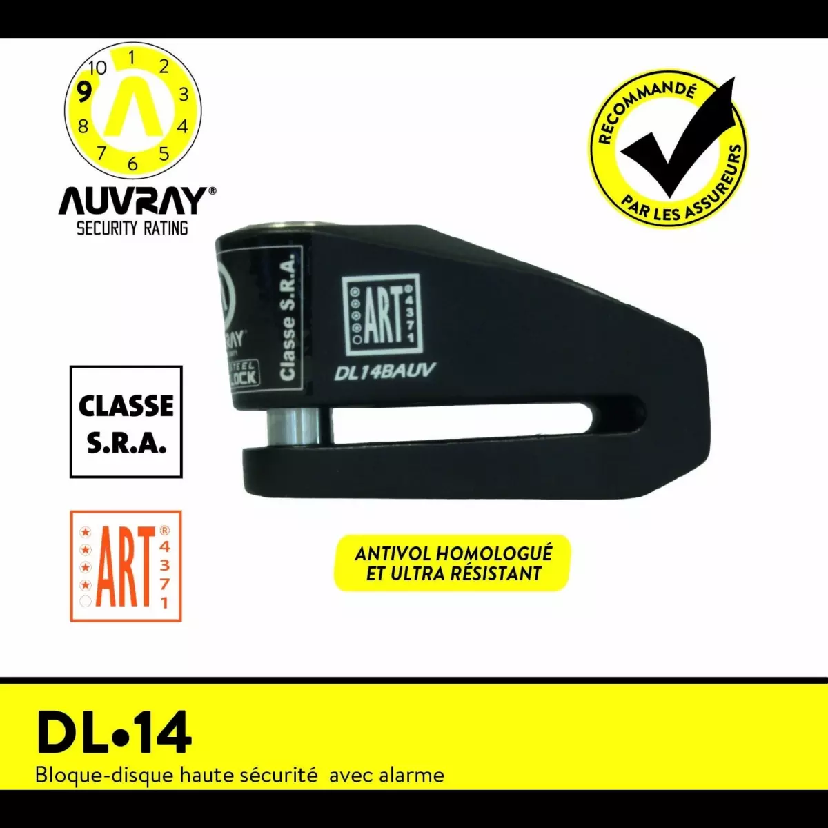 Bloque Disque Auvray DL 14 Inox Noir SRA