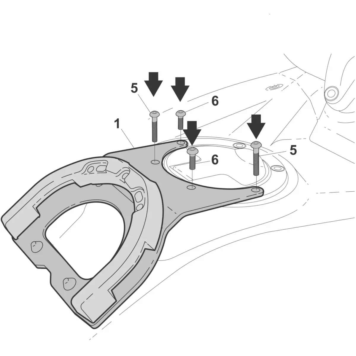Fixation Shad Sacoche Réservoir Click System Moto Morini X-Cape 1200 - M013CS