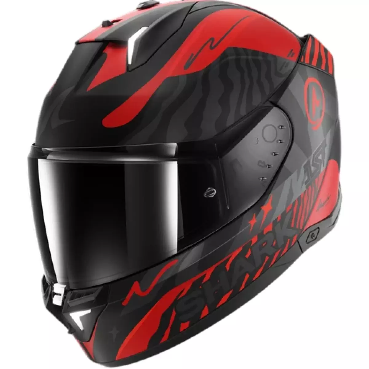 Casque Shark Skwal I3 Speed-Fancy Noir Rouge Argent