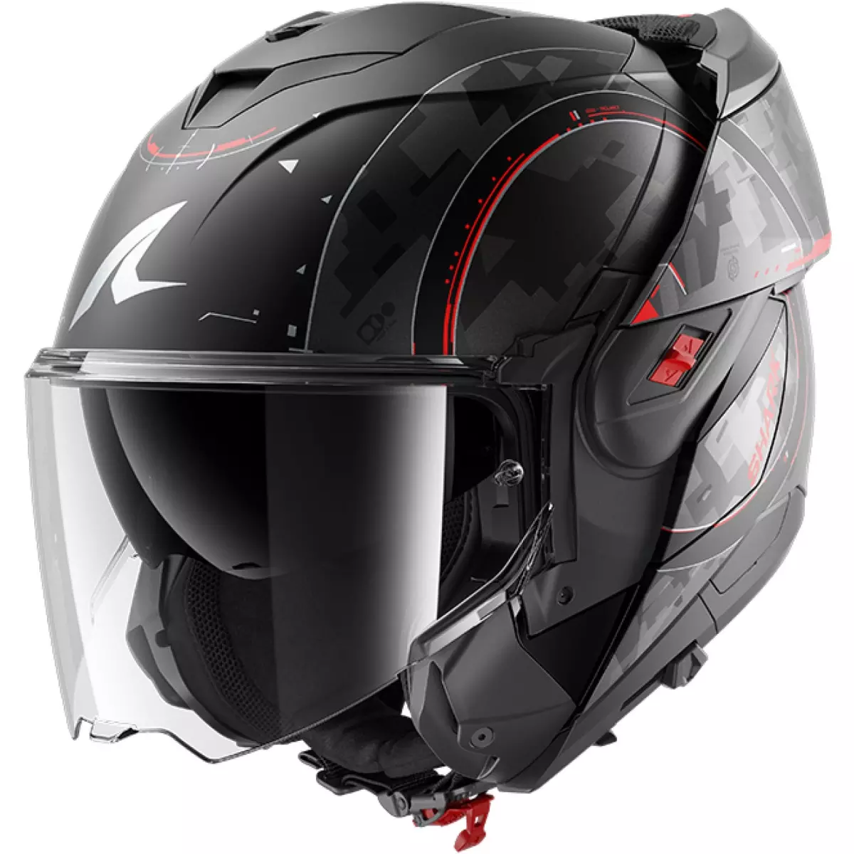 Casque Shark OXO Gang Noir Anthracite Argent