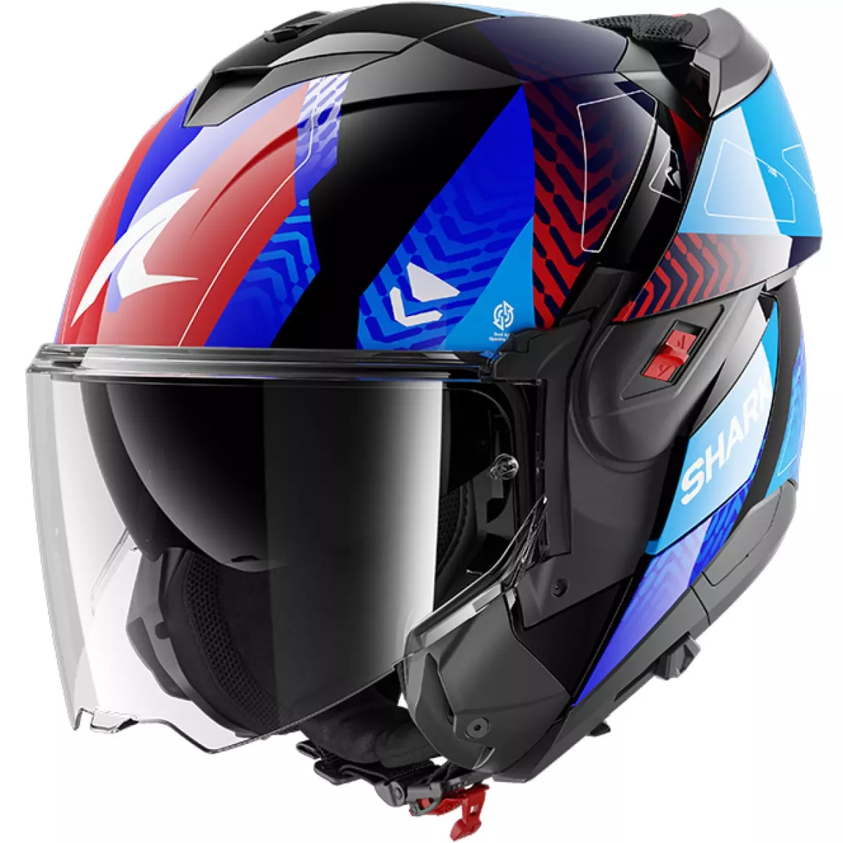 Casque Shark OXO Ready Noir Bleu Rouge