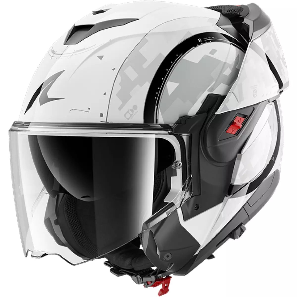 Casque Shark OXO Gang Blanc Anthracite Argent