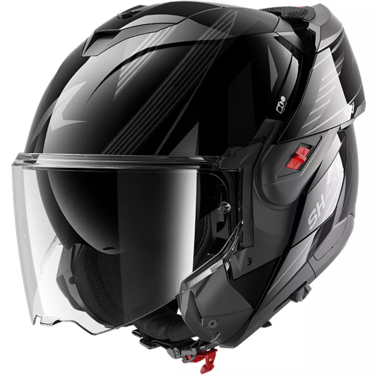 Casque Shark OXO Dashed Noir Anthracite Argent