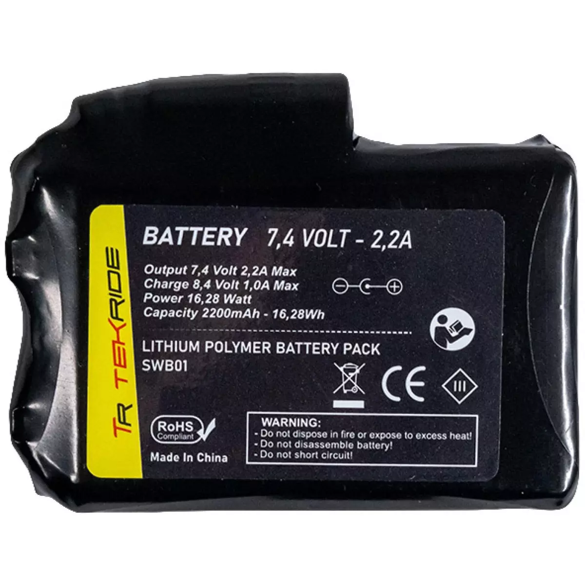 Batteries Tekride Gants Chauffants 7.4V 2.2Ah