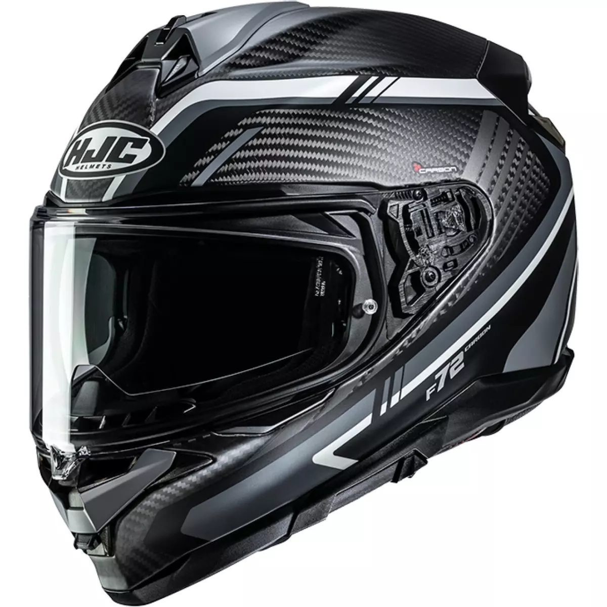 Casque HJC F72 Carbon Kairo MC5SF Noir Gris