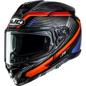 Casque HJC F72 Carbon Kairo MC8 Noir Orange Bleu